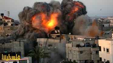 سلسلة غارات عنيفة على أنحاء متفرقة من قطاع غزة