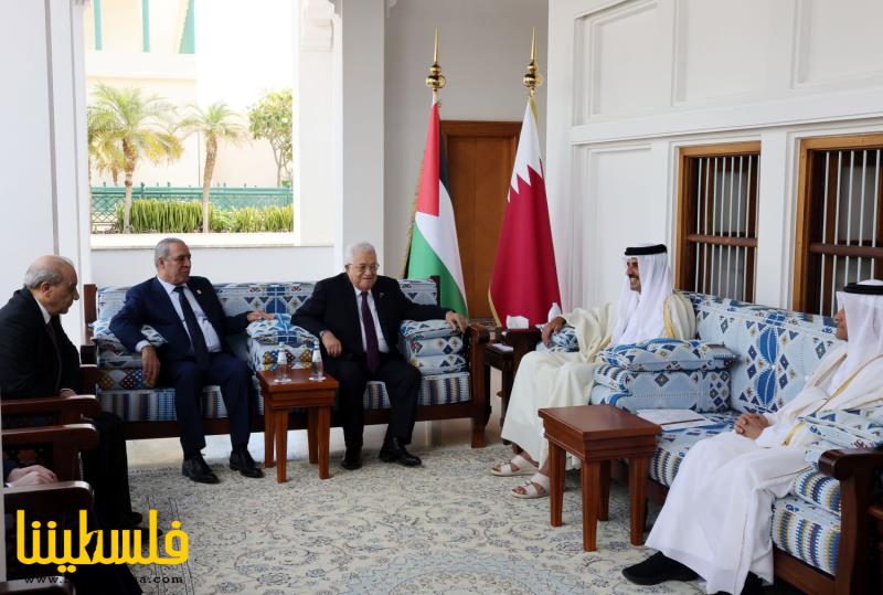 سيادة الرئيس يجتمع مع أمير دولة قطر ويبحث مع...