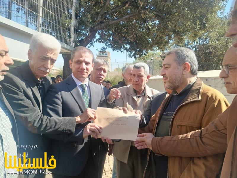 تسليم مذكرة فلسطينية- لبنانية لممثل الأمم المتحدة في لبنان احتجاجًا على تعليق التمويل لوكالة الأونروا