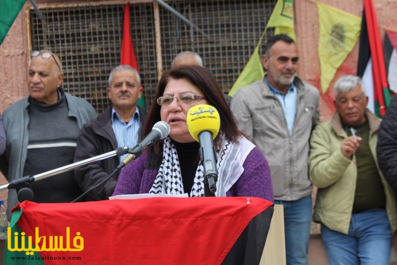 الاتحاد العام للمرأة الفلسطينيَّة ينظِّم وقفةً تضامنيةً مع نساء فلسطين في مخيّم البص