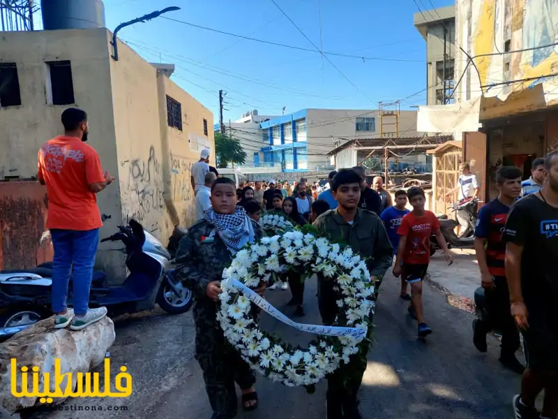 موكبٌ جنائزيٌّ مهيبٌ في وداع الشهيد سعيد علي حديري "أبو أيمن" في مخيّم البداوي