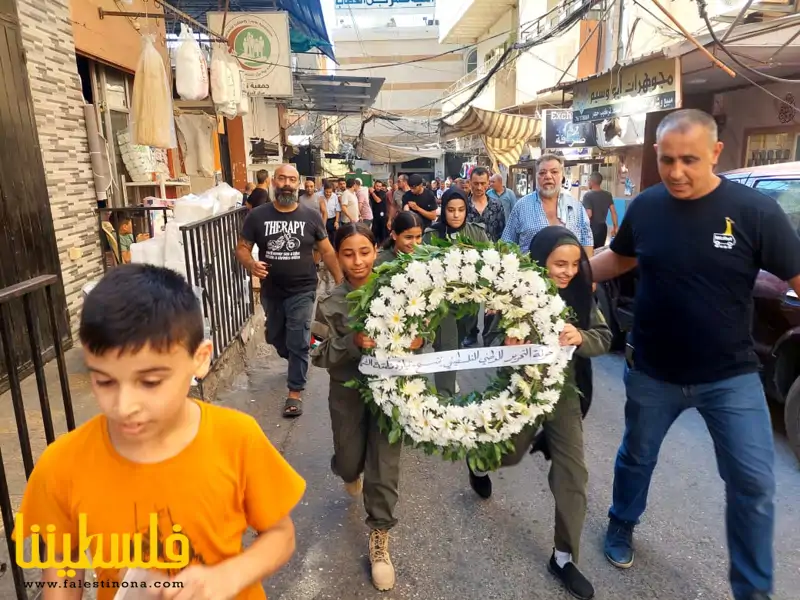 موكبٌ جنائزيٌّ مهيبٌ في وداع الشهيد سعيد علي حديري "أبو أيمن" في مخيّم البداوي