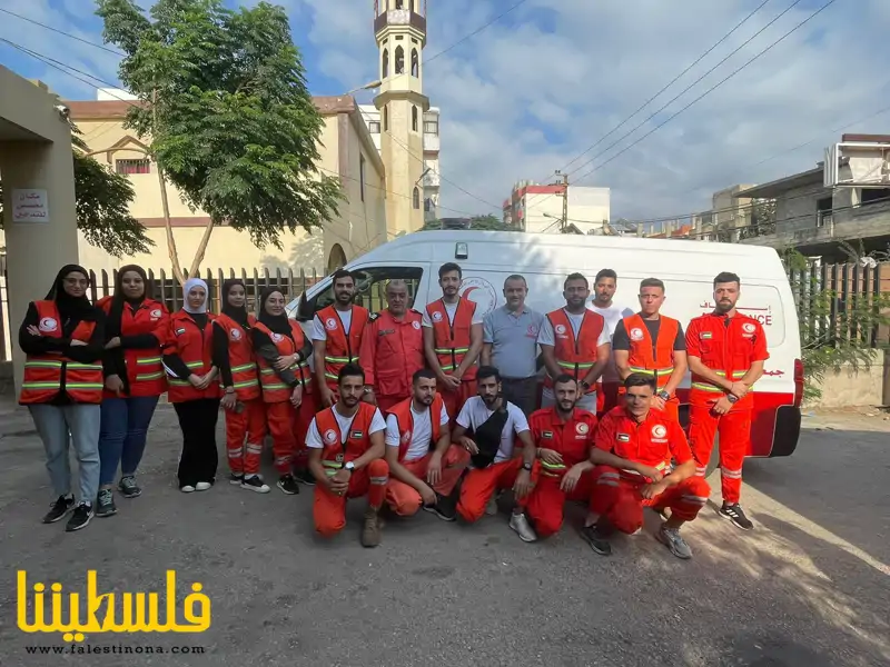 قائد الإسعاف والطوارئ لجمعية الهلال الأحمر الفلسطيني في لبنان يجول على فرق الوحدة