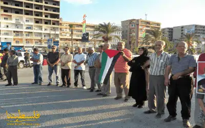 اعتصام في مدينة صور ضد العدوان على سوريا