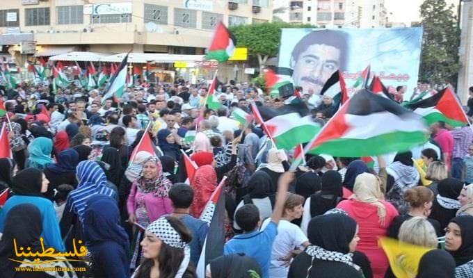 حركة "فتح" تشارك في مسيرة صيدا دعماً لصمود شعبنا الفلسطيني