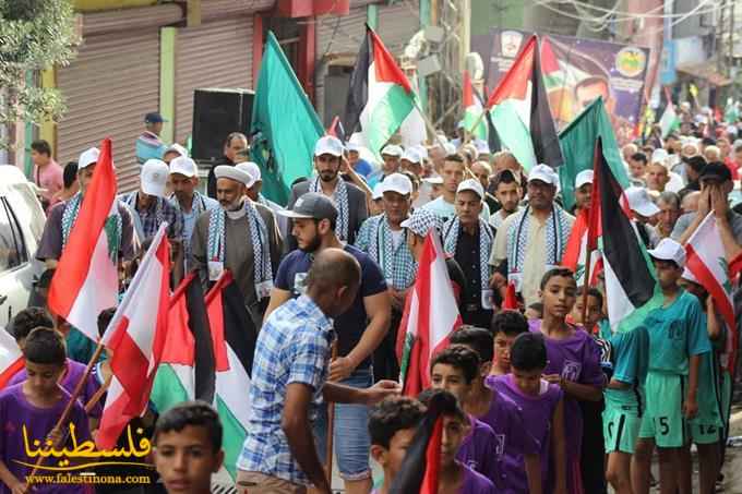 مسيرةٌ جماهيريةٌ حاشدةٌ في مخيَّم البرج الشمالي إحياءً لـ"يوم القدس العالمي"