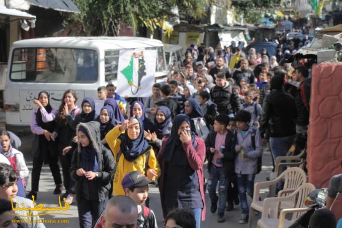 (تحت المقال - 18) - طلّاب مدارس "الأونروا" في عين الحلوة يخرجون في تظاهرة رفضًا لـ"صفقة القرن"