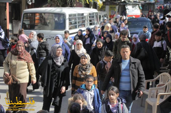 (تحت المقال - 21) - طلّاب مدارس "الأونروا" في عين الحلوة يخرجون في تظاهرة رفضًا لـ"صفقة القرن"