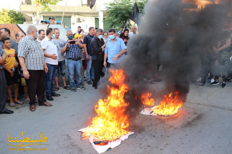 (تحت المقال - 3) - فصائل العمل الوطني الفلسطيني تُنظِّم اعتصامًا في مخيّم الرشيدية استنكارًا لاتفاق التطبيع الإماراتي-الإسرائيلي