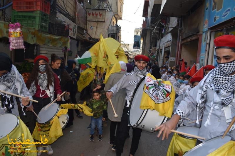 (تحت المقال - 12) - حركة "فتح" توقد شعلة الانطلاقة الـ٥٦ في مخيّم برج البراجنة