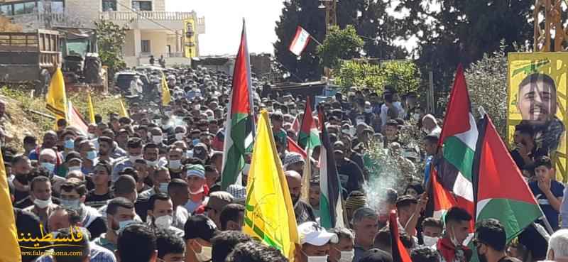 (تحت المقال - 1) - حركة "فتح" - منطقة صور تُشارك في تشييع الشاب محمد طحّان الذي ارتقى شهيدًا على حدود فلسطين