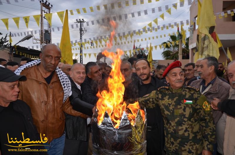 (تحت المقال - 1) - حركة "فتح" تضيء شعلة انطلاقتها السّابعة والخمسون في مخيَّم البرج الشَّمالي