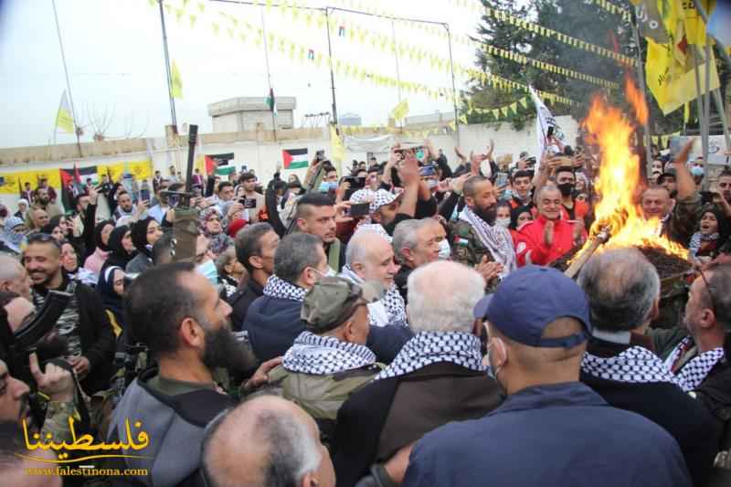 (تحت المقال - 22) - قيادة حركة "فتح" - منطقة صيدا تُضيء شُعلةَ انطلاقتها الـ٥٧ في مخيّم الميّة وميّة