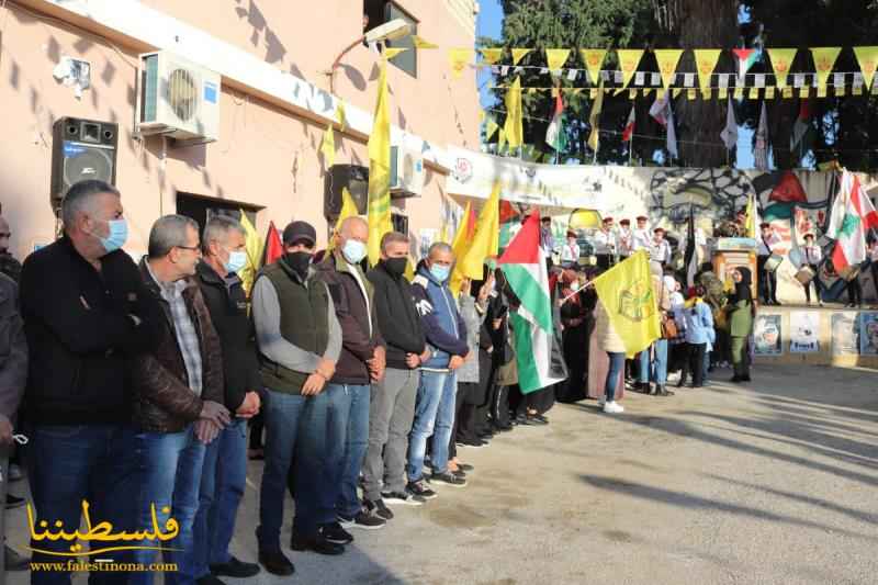 حركة "فتح" تُحيي يوم الشهيد الفلسطيني في مخيّم البرج الشمالي بوقفة جماهيرية