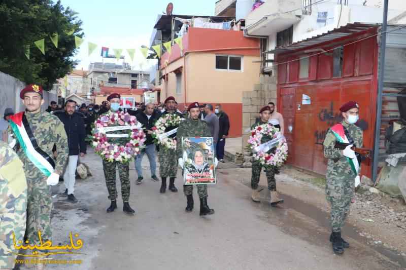 (تحت المقال - 29) - حركة "فتح" في صور تُشيِّع القيادية "عليا زمزم" في مخيّم الرشيدية