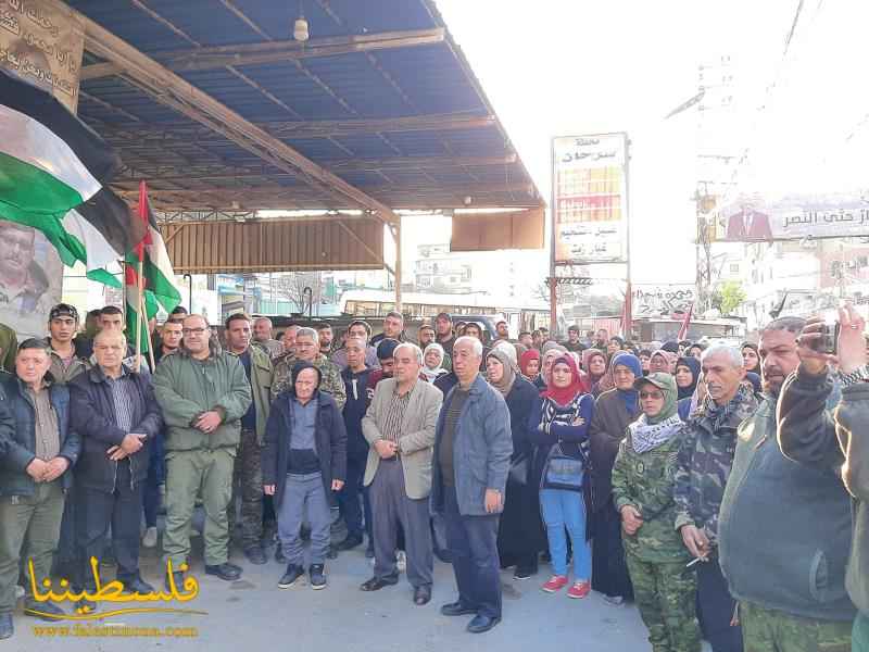 (تحت المقال - 8) - وقفةُ غضبٍ في مخيّم البداوي دعمًا لأهلنا في جنين وتنديدًا بجرائم الاحتلال الصهيوني