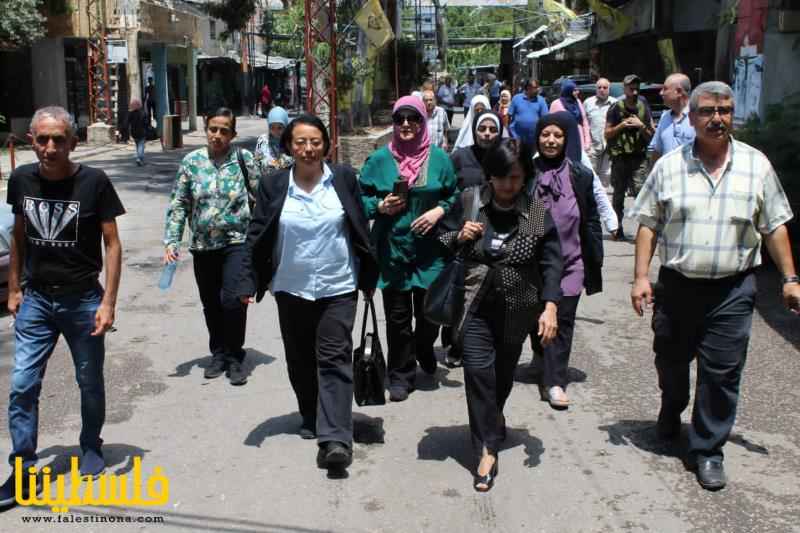 حركة "فتح" تستقبل في عين الحلوة وفدًا من المرأة القادم من غزة