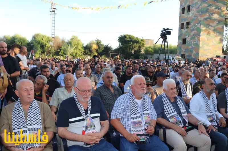 حركة "فتح" وقوات الأمن الوطني في لبنان تؤبِّن الشهداء العرموشي وفندي وعمر محمد في مخيم الرشيدية