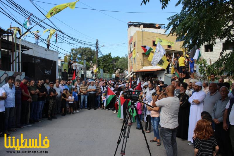 وقفة تضامنية في مخيم الرشيدية نصرة لشعبنا في فلسطين