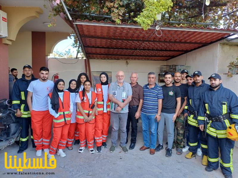 (تحت المقال - 3) - اللواء عبدالله: يستقبل وفدًا من أفواج الإطفاء الفلسطينية