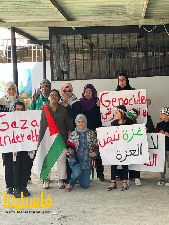 وقفةٌ تضامنيةٌ مع غزة هاشم للاتحاد العام للمرأة الفلسطينية في عين الحلوة