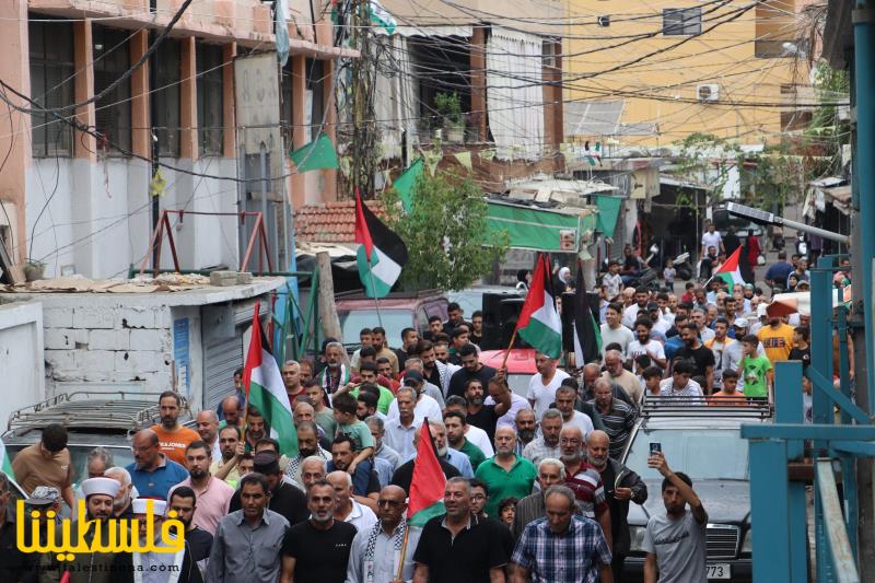 فصائل العمل الوطني الفلسطيني تنظِّم مسيرات دعمًا لغزة في مخيمي الرشيدية والبص