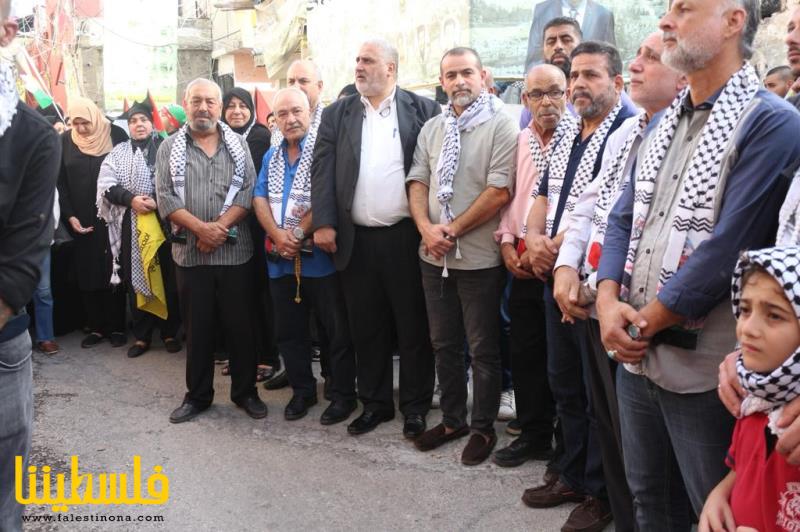 مسيرةٌ حاشدةٌ في مخيم المية ومية إحياءً للذكرى الـ١٩ لاستشهاد ياسر عرفات وتنديدًا بالعدوان الإسرائيلي على شعبنا