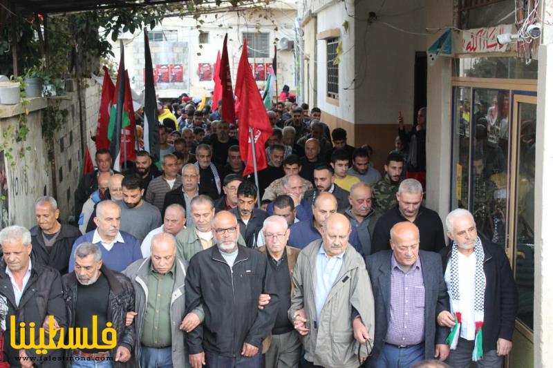 "فتح" تشارك الجبهة الشعبية في إحياء ذكرى انطلاقتها الـ٥٦ في مخيم الرشيدية