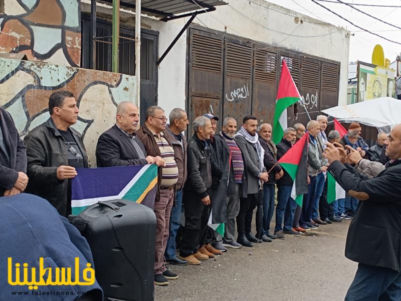 (تحت المقال - 1) - وقفة تضامنية في مخيم الرشيدية دعمًا واسنادًا لشعبنا في فلسطين