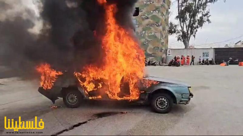 (تحت المقال - 12) - أفواج الإطفاء الفلسطينية ووحدة الإسعاف والطوارئ تنفذان مناورة تدريبية