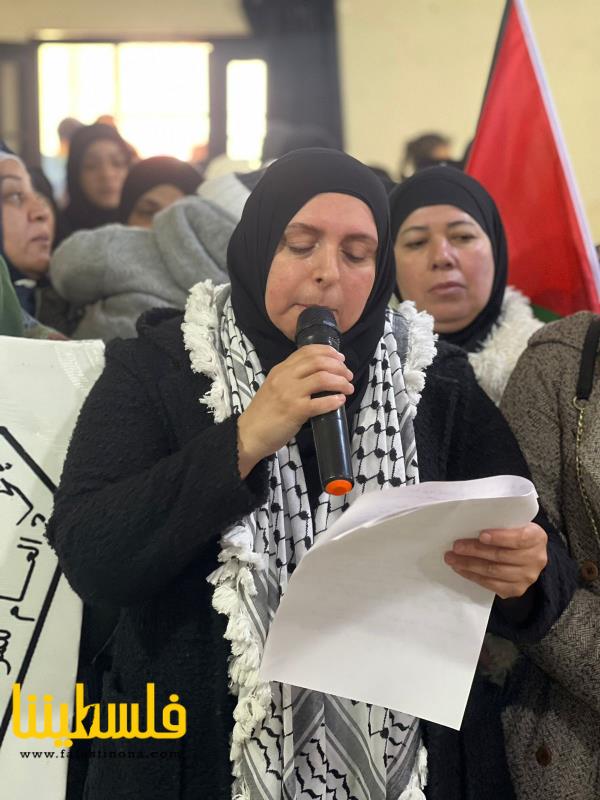 (تحت المقال - 1) - الإتحاد العام للمرأة الفلسطينية ينظّم وقفةً تضامنيةً مع نساء فلسطين في مخيم الجليل