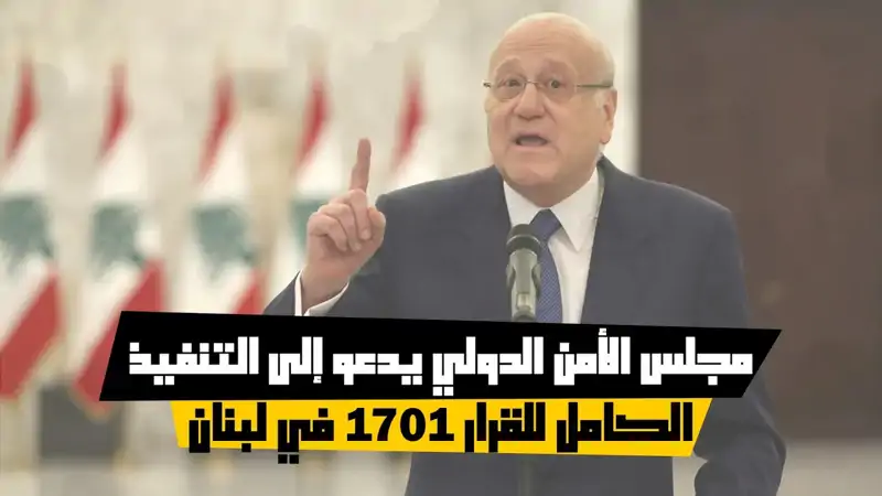 مجلس الأمن الدولي يدعو إلى التنفيذ الكامل للقرار 1701 في لبنان