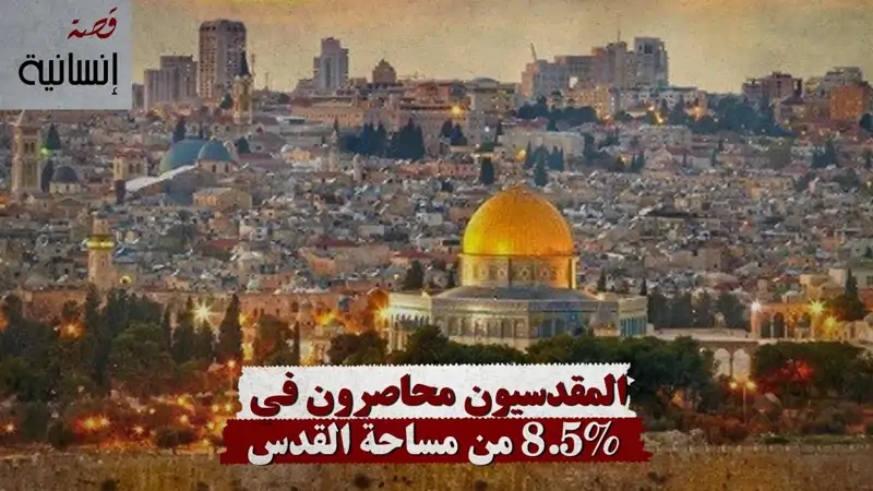 المقدسيون محاصرون في 8.5% من مساحة القدس