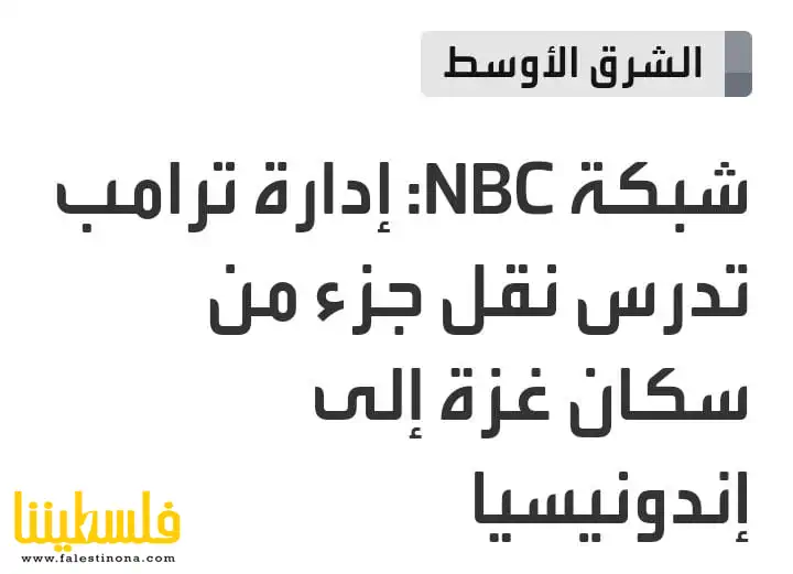 إسرائيل والولايات المتحدة تخططان لتهجير سكان غ...