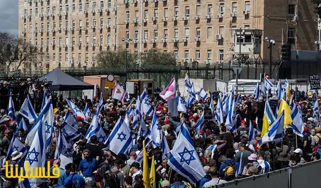 مظاهرة حاشدة في القدس احتجاجًا على استئناف الحرب وإقالة رئيس "...